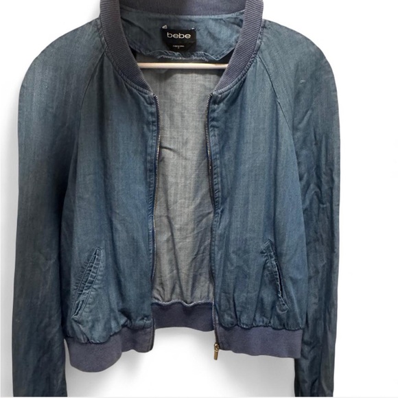 bebe Light Denim Blue Jean Jacket - Picture 2 of 5